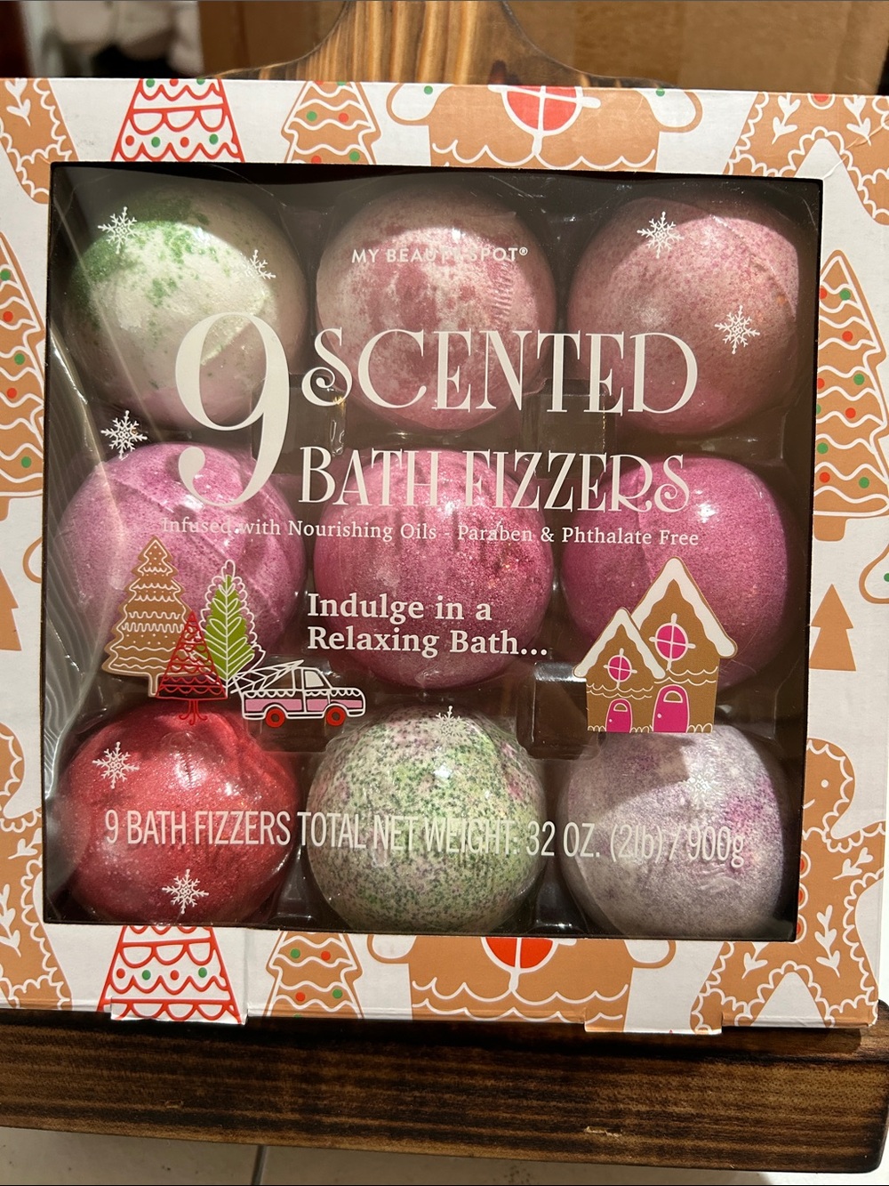 My Beauty Spot Pink & Green Scented Bath Fizzers - 9 Pack